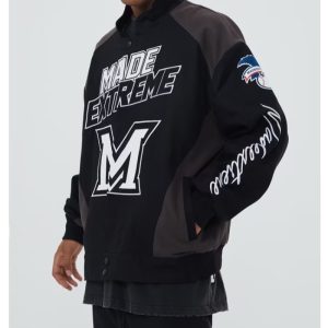 Embroidered Bomber Baseball Jacket
