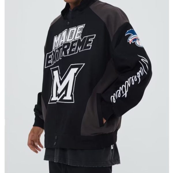 Embroidered Bomber Baseball Jacket
