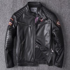 The "Sovereign" Leather Command Jacket by A1 Mode x Jayden Rose Black Premium
