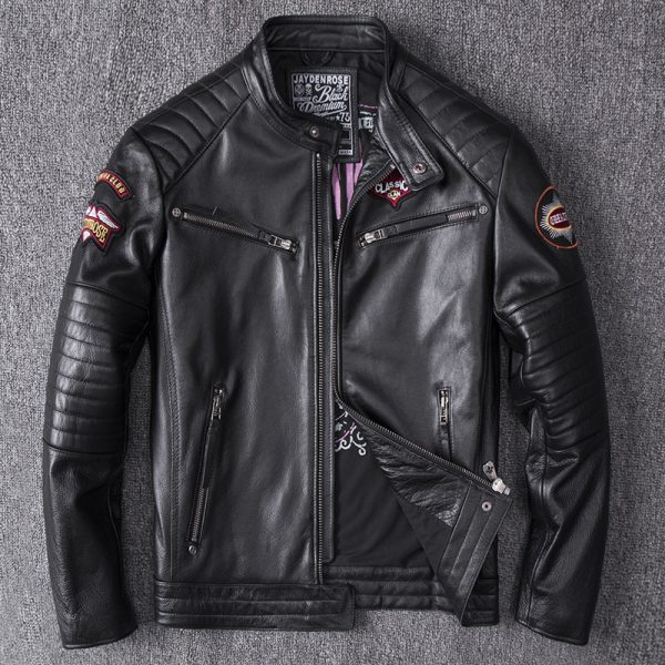 The "Sovereign" Leather Command Jacket by A1 Mode x Jayden Rose Black Premium