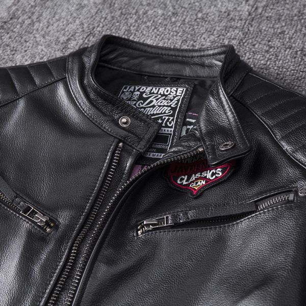 The "Sovereign" Leather Command Jacket by A1 Mode x Jayden Rose Black Premium - Image 2